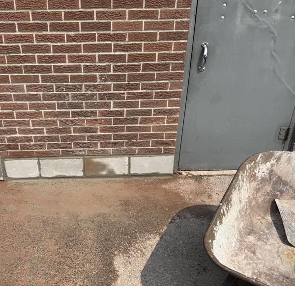 Brick and block repair at grade