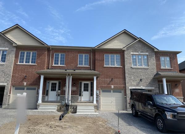 Brick and stone veneer, townhouses